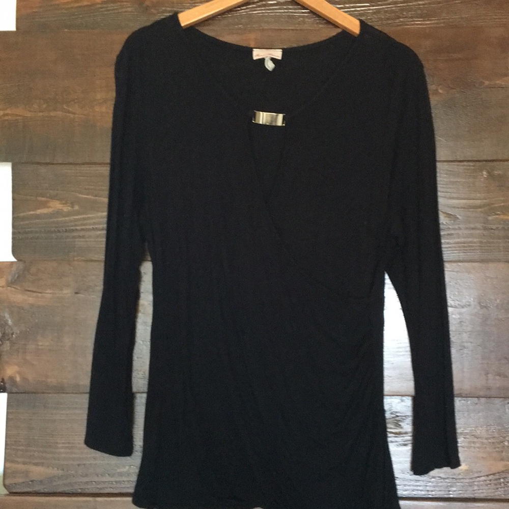 Black top with gold embellishment